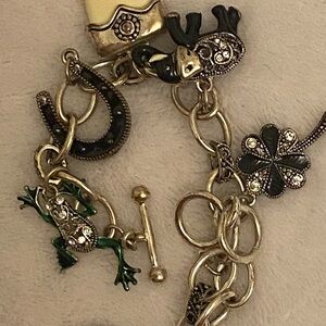 Elegant Silver Good Luck Charm Bracelet